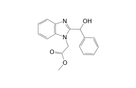 Acetic acid, 2-[2-hydroxy(phenyl)methyl-1-benzimidazolyl]-, methyl ester