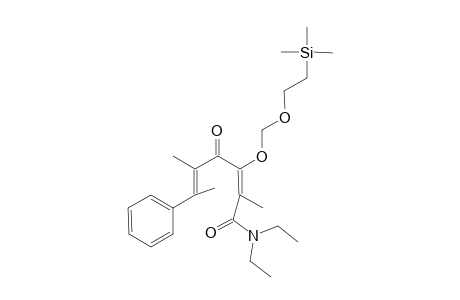 (2E,5E)-N,N-Diethyl-2,5-dimethyl-4-oxo-6-phenyl-3-((2-(trimethylsilyl)ethoxy)methoxy)hepta-2,5-dienamide