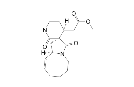 (8'R,3S,4R)-4-(Methoxycarbonylmethyl)-spiro[(2-piperidone)-3,12'-(1'-azabicyclo[6.3.0]undec-6'-en-11'-one)]