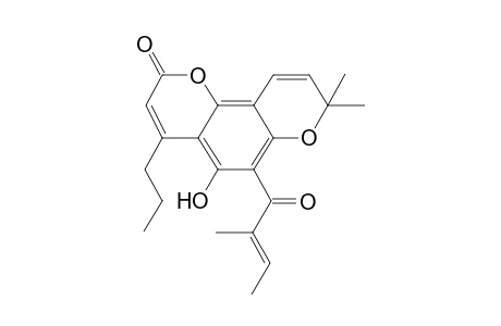 5-Hydroxy-8,8-dimethyl-6-[(E)-2-methylbut-2-enoyl]-4-propyl-2H,8H-benzo[1,2-b:3,4-b']dipyran-2-one