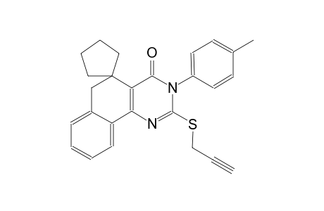 2-(prop-2-yn-1-ylthio)-3-(p-tolyl)-3H-spiro[benzo[h]quinazoline-5,1'-cyclopentan]-4(6H)-one