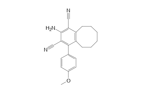 2-Amino-5,6,7,8,9,10-hexahydro-4-(p-methoxyphenyl)benzocyclooctene-1,3-dicarbonitrile