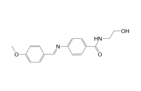 N-(2-hydroxyethyl)-4-{[(E)-(4-methoxyphenyl)methylidene]amino}benzamide