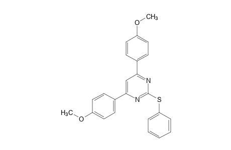 4,6-bis(p-methoxyphenyl)-2-(phenylthio)pyrimidine