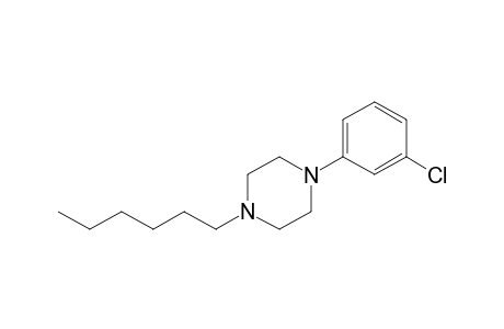 1-3-Chlorophenyl;-4-hexylpiperazine