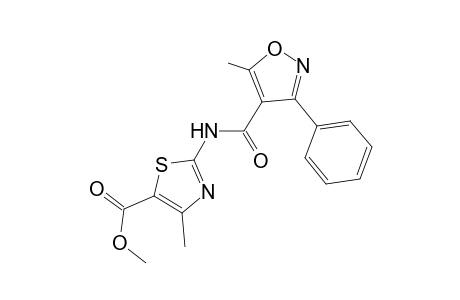 Methyl 4-methyl-2-{[(5-methyl-3-phenyl-4-isoxazolyl)carbonyl]amino}-1,3-thiazole-5-carboxylate