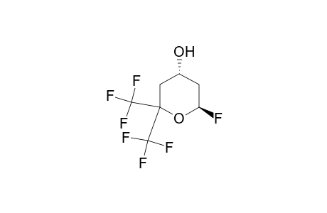 2H-Pyran-4-ol, 6-fluorotetrahydro-2,2-bis(trifluoromethyl)-, trans-(.+-.)-