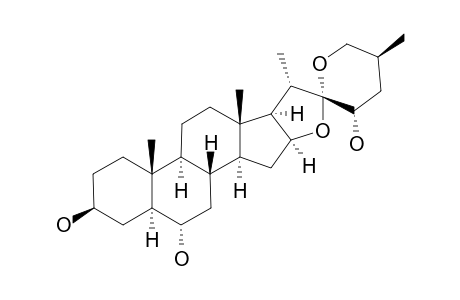 PANICULOGENIN=(25S)-3-BETA,6-ALPHA,23-ALPHA-TRIHYDROXY-5-ALPHA-SPIROSTAN