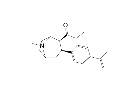 1-[(3S,4S)-3-(4-isopropenylphenyl)-8-methyl-8-azabicyclo[3.2.1]octan-4-yl]propan-1-one