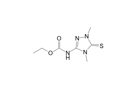 5-ETHOXYCARBONYLAMINO-2,4-DIMETHYL-1,2,4-TRIAZOLINE-3-THIONE