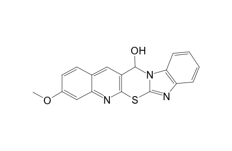 13-Hydroxy-9-methoxy-13H-benzimidazo[2',1':2,3][1,3]thiazino[6,5-b]quinoline