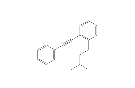 1-(3-Methylbut-2-enyl)-2-(2-phenylethynyl)benzene