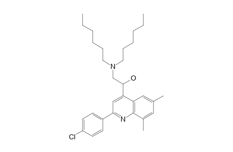 2-(p-chlorophenyl)-a-[(dihexylamino)methyl]-6,8-dimethyl-4-quinolinemethanol