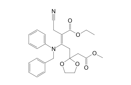 Ethyl 2-(cyanomethyl)-3-(.alpha.-anilinobenzyl)-4-[1'-(methoxycarbonylmehtyl)-2',5'-dioxacyclopentyl)-2-butenoate