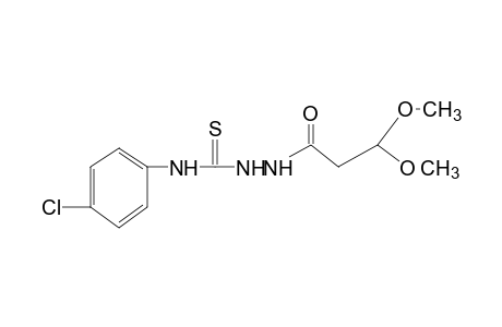 {[4-(p-CHLOROPHENYL)-3-THIOSEMICARBAZIDO]CARBONYL}ACETALDEHYDE, DIMETHYL ACETAL