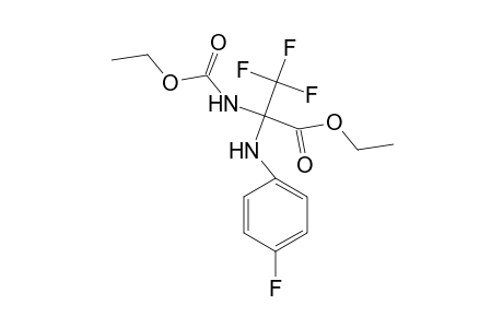 Ethyl 2-(ethoxycarbonylamino)-3,3,3-trifluoro-2-(4-fluoroanilino)propionate