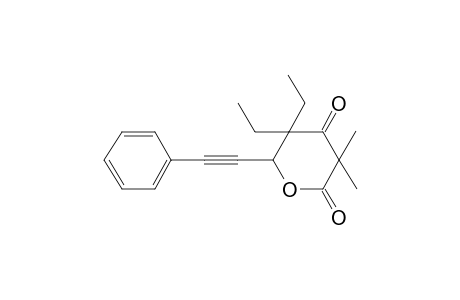 5,5-Diethyl-3,3-dimethyl-6-(phenylethynyl)dihydro-2H-pyran-2,4(3H)-dione