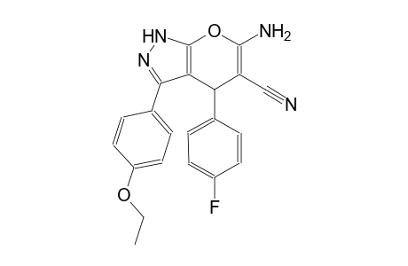 6-amino-3-(4-ethoxyphenyl)-4-(4-fluorophenyl)-1,4-dihydropyrano[2,3-c]pyrazole-5-carbonitrile