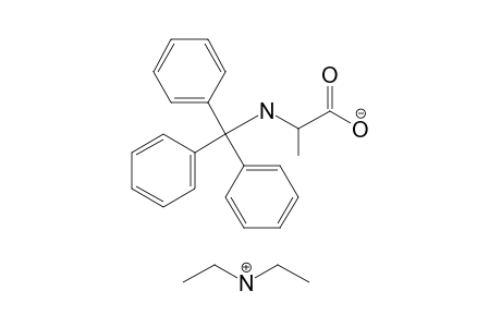 N-Trityl .alpha.-aminopropanoic acid diethylamine salt