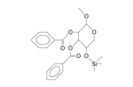 Methyl-2,3-di-O-benzoyl-4-O-trimethylsilyl.beta.-D-xylopyranosid