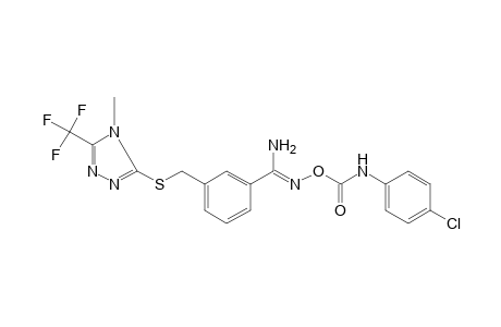 O-[(p-chlorophenyl)carbamoyl]-alpha-{[4-methyl-5-(trifluoromethyl)-4H-1,2,4-triazol-3-yl]thio}-m-toluamidoxime