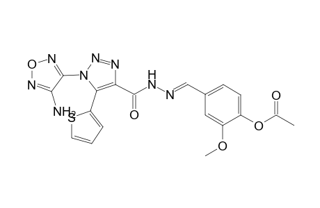 4-[(E)-({[1-(4-amino-1,2,5-oxadiazol-3-yl)-5-(2-thienyl)-1H-1,2,3-triazol-4-yl]carbonyl}hydrazono)methyl]-2-methoxyphenyl acetate