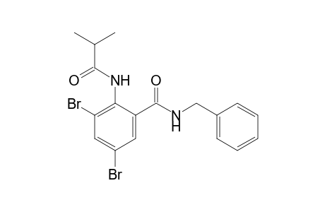 3,5-DIBROMO-2-ISOBUTYROYLAMINO-N-BENZYLBENZAMIDE