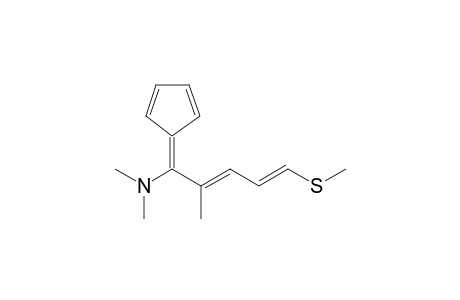 6-Dimethylamino-6-(5-methylthiopent-2,4-dien-2-yl)fulvene