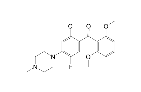 2-[2'-Chloro-5'-fluorobenzoyl-4'-(4"-methyl-1"-piperazinyl)]-1,3-dimethoxybenzene