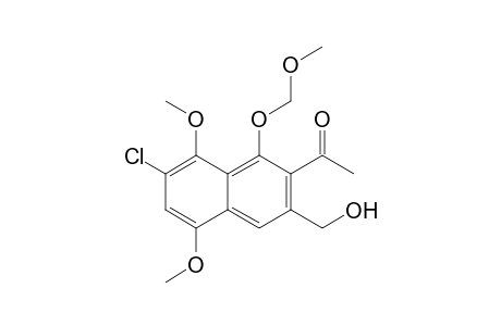 1-[7-chloranyl-3-(hydroxymethyl)-5,8-dimethoxy-1-(methoxymethoxy)naphthalen-2-yl]ethanone