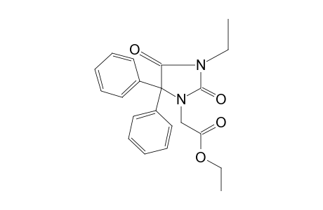 2,4-dioxo-5,5-diphenyl-3-ethyl-1-imidazolidineacetic acid, ethyl ester