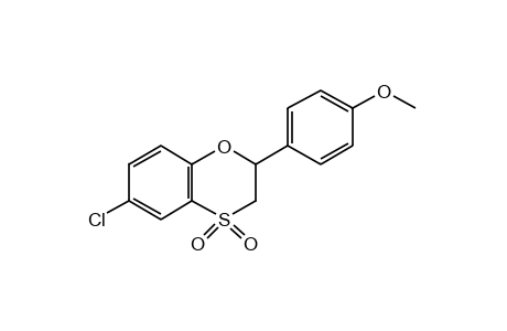 6-chloro-2-(p-methoxyphenyl)-1,4-benzoxathian, 4,4-dioxide