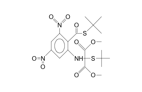 2-([T-Butylthio][dimethoxycarbonyl]-methylamino) -4,6-dinitro-thiobenzoic acid, S-tert-butyl ester
