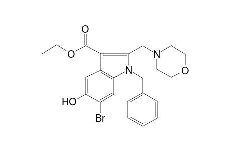 1-Benzyl-6-bromo-5-hydroxy-2-(morpholinomethyl)indole-3-carboxylic acid ethyl ester