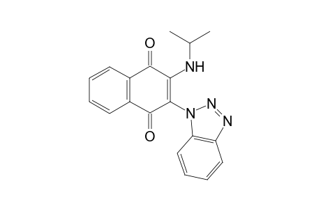 1,4-Naphthalenedione, 2-(1H-1,2,3-benzotriazol-1-yl)-3-[(1-methylethyl)amino]-