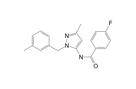 Benzamide, 4-fluoro-N-[3-methyl-1-[(3-methylphenyl)methyl]-1H-pyrazol-5-yl]-