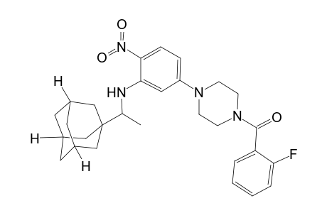 N-[1-(1-adamantyl)ethyl]-5-[4-(2-fluorobenzoyl)-1-piperazinyl]-2-nitroaniline