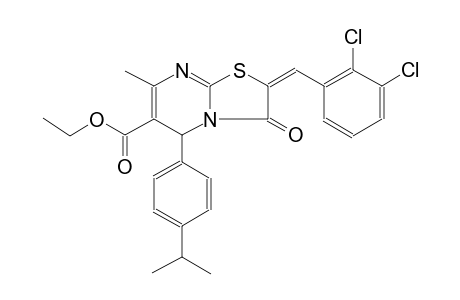 5H-thiazolo[3,2-a]pyrimidine-6-carboxylic acid, 2-[(2,3-dichlorophenyl)methylene]-2,3-dihydro-7-methyl-5-[4-(1-methylethyl)phenyl]-3-