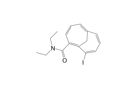 Bicyclo[4.4.1]undeca-1,3,5,7,9-pentaene-2-carboxamide, N,N-diethyl-10-iodo-, (.+-.)-