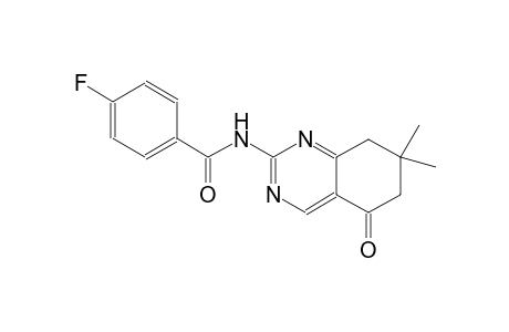 N-(7,7-dimethyl-5-oxo-5,6,7,8-tetrahydro-2-quinazolinyl)-4-fluorobenzamide