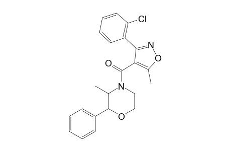 4-{[3-(o-chlorophenyl)-5-methyl-4-isoxazolyl]carbonyl}-3-methyl-2 phenylmorpholine