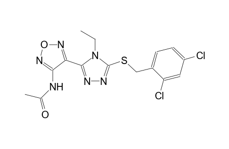 N-(4-{5-[(2,4-dichlorobenzyl)sulfanyl]-4-ethyl-4H-1,2,4-triazol-3-yl}-1,2,5-oxadiazol-3-yl)acetamide