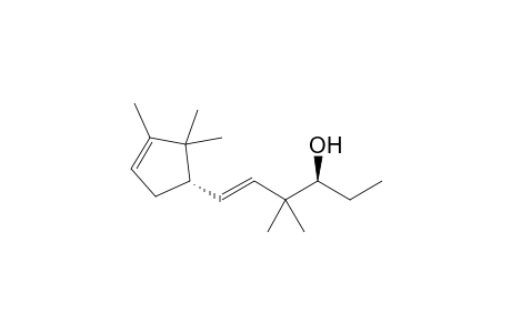 (3S,5E)-4,4-Dimethyl-6-[(1'S)-(2',2',3'-trimethylcyclopent-3'-en-1'-yl)]hex-5-en-3-ol