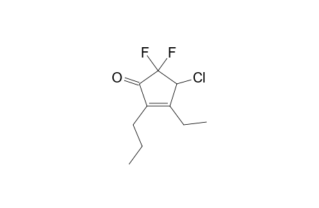 4-CHLORO-5,5-DIFLUORO-3-ETHYL-2-PROPYL-2-CYCLOPENTEN-1-ONE