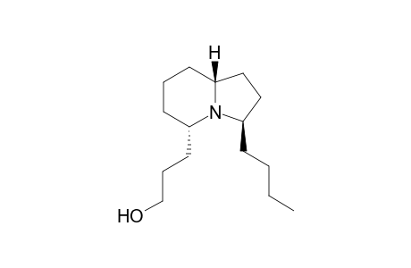 (3R,5S,8aR)-3-Butyl-5-(3-hydroxypropyl)octahydroindolidine[(-)indolizine 239AB(-)-3]
