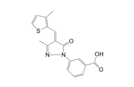 3-{(4E)-3-methyl-4-[(3-methyl-2-thienyl)methylene]-5-oxo-4,5-dihydro-1H-pyrazol-1-yl}benzoic acid