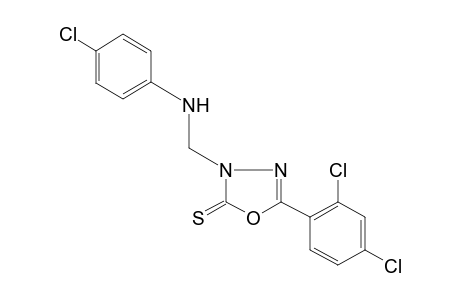 4-[(p-chloroanilino)methyl]-2-(2,4-dichlorophenyl)-delta2-1,3,4-oxadiazoline-5-thione