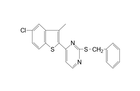 2-(benzylthio)-4-(5-chloro-3-methylbenzo[b]thien-2-yl)pyrimidine