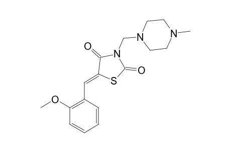 5-(2-Methoxybenzylidene)-3-(4-methyl-1-piperazinylmethyl)-2,4-thiazolidinedione