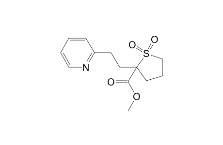 2-[2-(2-pyridyl)ethyl]tetrahydro-2-thiophenecarboxylic acid, methyl ester, 1,1-dioxide